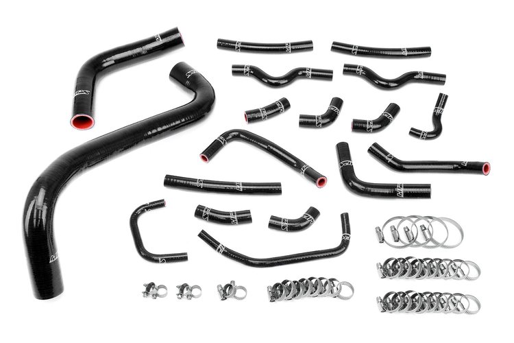 57-1912-BLK Coolant Hose Kit, 3-Ply Reinforced Silicone, Replaces Rubber Heater & Bypass Coolant Hoses