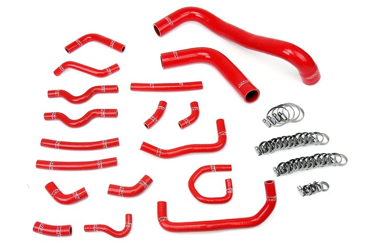 57-1914-RED Coolant Hose Kit, High-Temp 3-Ply Reinforced Silicone, Replace Rubber Radiator Heater Coolant Hoses