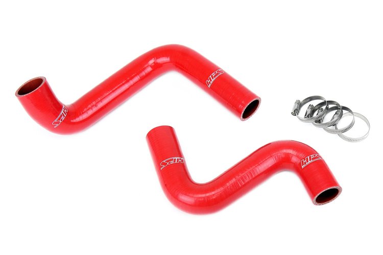 57-1955-RED Radiator Hose Kit, High-Temp 3-Ply Reinforced Silicone, Replaces OEM Rubber Radiator Coolant Hoses
