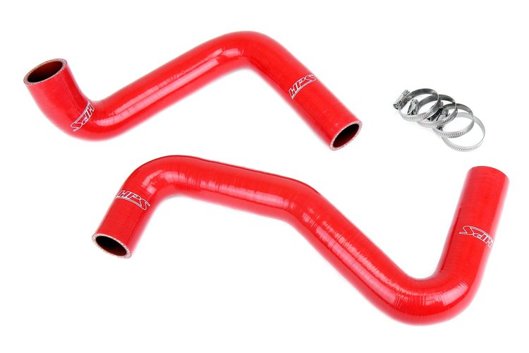 57-1956-RED Radiator Hose Kit, High-Temp 3-Ply Reinforced Silicone, Replaces OEM Rubber Radiator Coolant Hoses