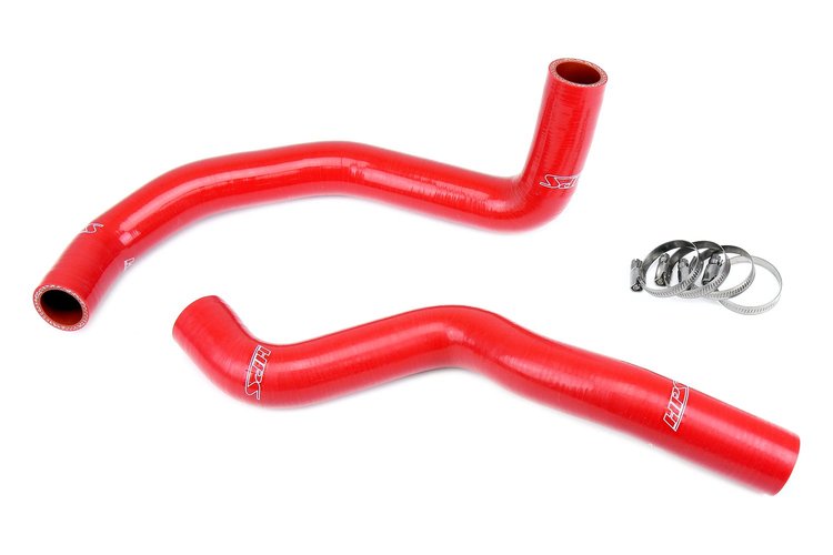 57-1967-RED Radiator Hose Kit, High-Temp 3-Ply Reinforced Silicone, Replaces OEM Rubber Radiator Coolant Hoses