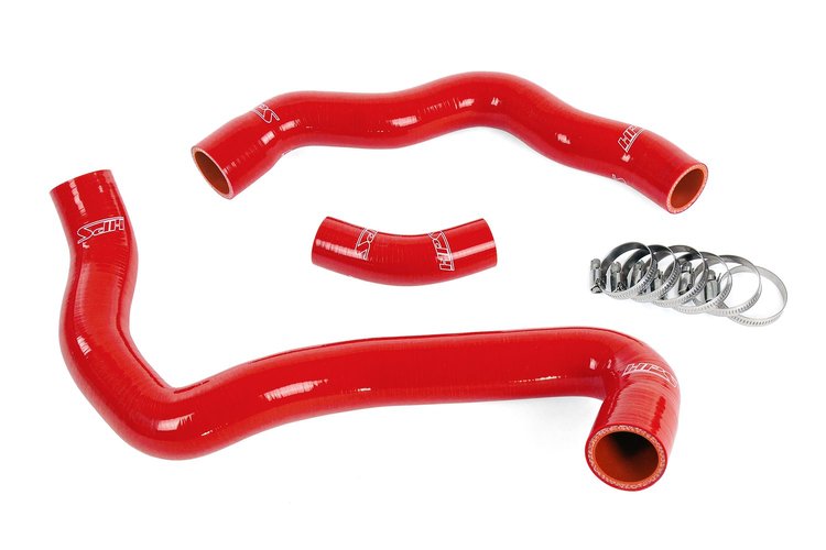57-1970-RED Radiator Hose Kit, High-Temp 3-Ply Reinforced Silicone, Replaces OEM Rubber Radiator Coolant Hoses