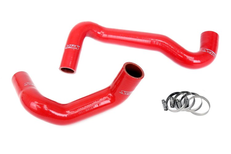 57-1991-RED Radiator Hose Kit, High-Temp 3-Ply Reinforced Silicone, Replaces OEM Rubber Radiator Coolant Hoses