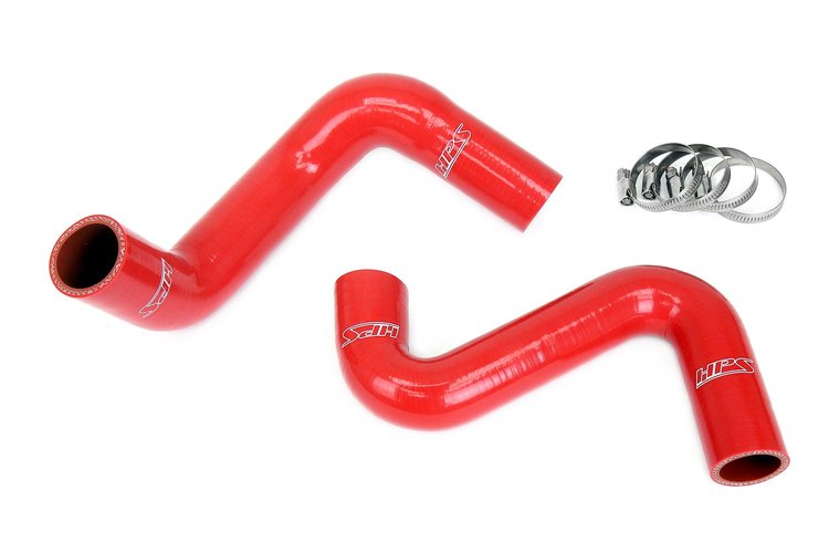 57-1992-RED Radiator Hose Kit, High-Temp 3-Ply Reinforced Silicone, Replaces OEM Rubber Radiator Coolant Hoses