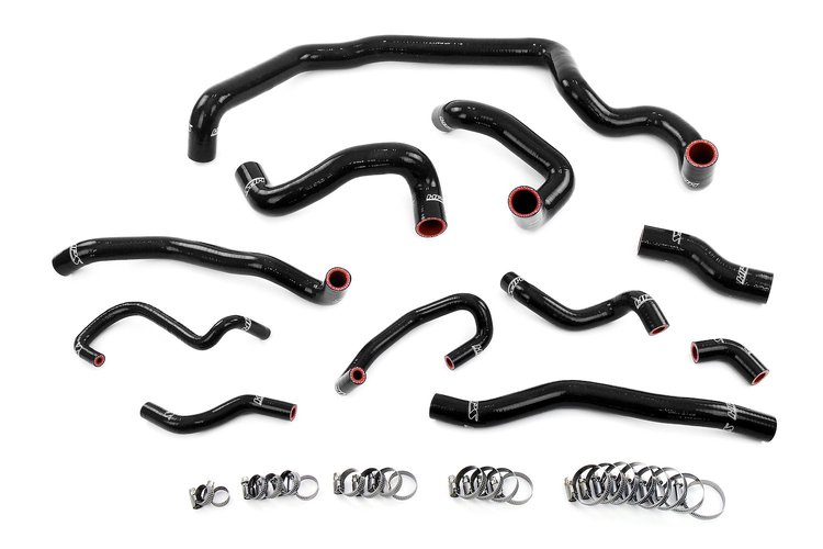 57-1995-BLK Coolant Hose Kit, 3-Ply Reinforced Silicone Hoses, For Radiator, Heater, Water Pump, Expansion Tank