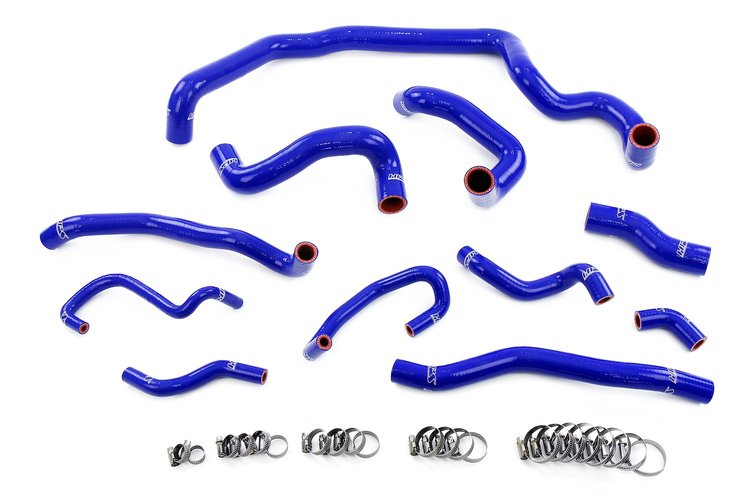 57-1995-BLUE Coolant Hose Kit, 3-Ply Reinforced Silicone Hoses, For Radiator, Heater, Water Pump, Expansion Tank