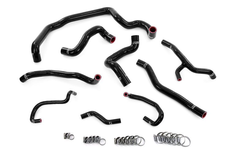 57-1997-BLK Coolant Hose Kit, 3-Ply Reinforced Silicone Hoses, For Radiator, Heater, Water Pump, Expansion Tank