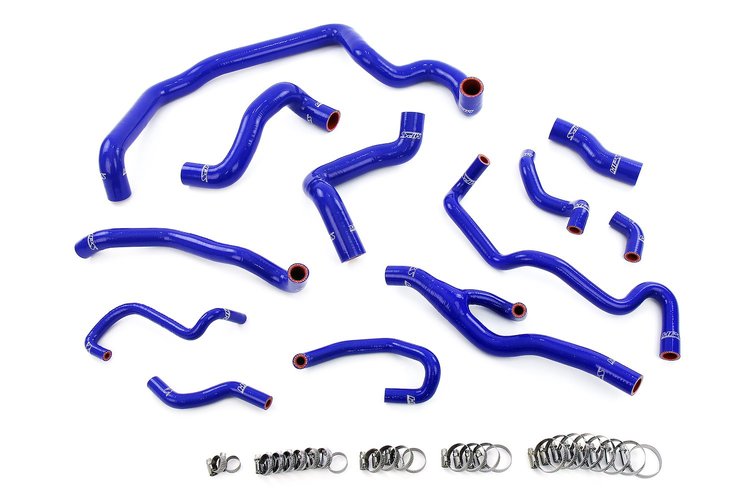 57-2000-BLUE Coolant Hose Kit, 3-Ply Reinforced Silicone Hoses, For Radiator, Heater, Water Pump, Expansion Tank
