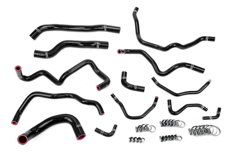 57-2004-BLK Silicone Coolant Hose Kit, 3-Ply Reinforced Silicone, Replaces Factory Rubber Coolant Hoses