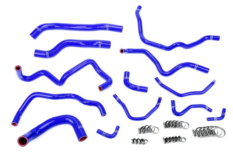 57-2004-BLUE Silicone Coolant Hose Kit, 3-Ply Reinforced Silicone, Replaces Factory Rubber Coolant Hoses