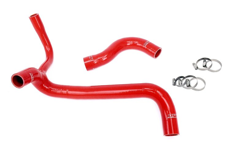 57-2041-RED Radiator Hose Kit, High-Temp 3-Ply Reinforced Silicone, Replaces OEM Rubber Radiator Coolant Hoses
