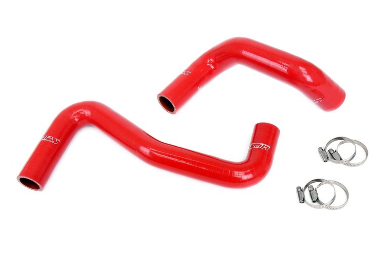 57-2058-RED Radiator Hose Kit, High-Temp 3-Ply Reinforced Silicone, Replaces OEM Rubber Radiator Coolant Hoses