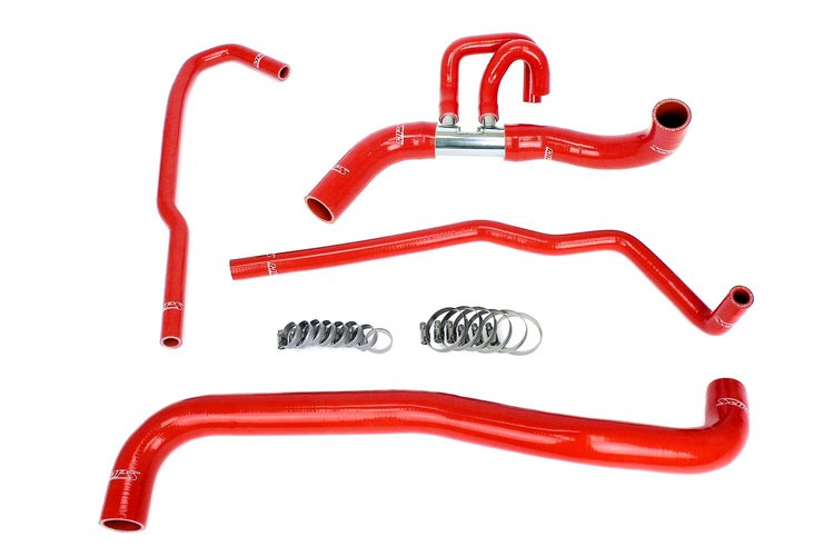 57-2090-RED Radiator Hose Kit, High-Temp 3-Ply Reinforced Silicone, Replaces OEM Rubber Radiator Coolant Hoses