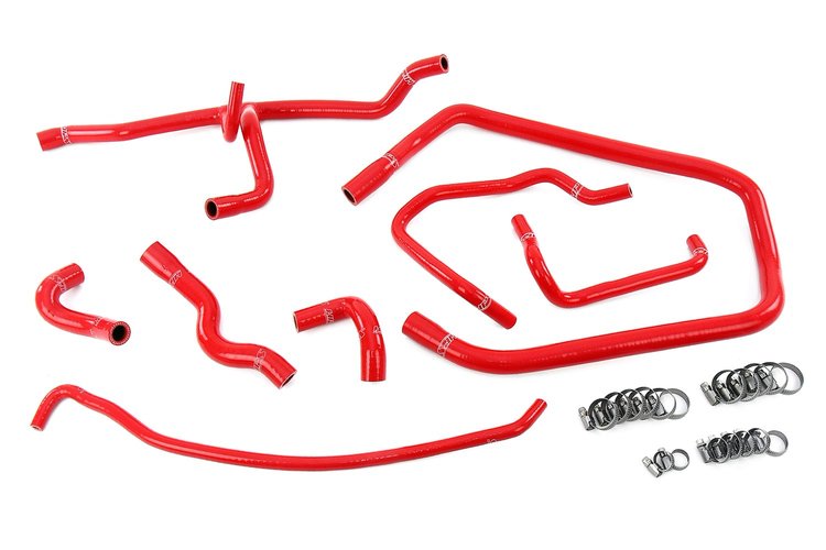 57-2137-RED Coolant Hose Kit, 3-Ply Reinforced Silicone, Replaces Heater, Throttle Body, Expansion Tank Hoses