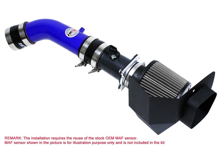 827-520BL Air Intake Kit, Dyno Proven +10 HP, +9.8 TQ, Heat Shield, High-Flow Air Filter