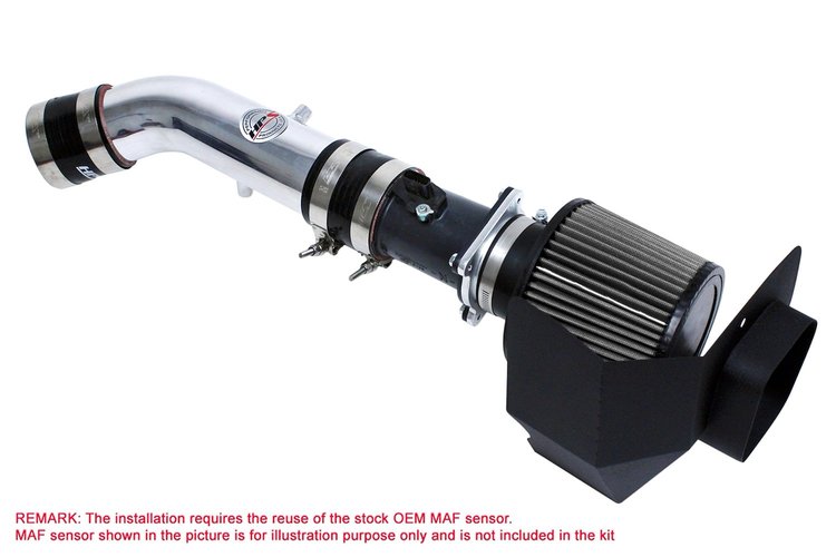 827-520P Air Intake Kit, Dyno Proven +10 HP, +9.8 TQ, Heat Shield, High-Flow Air Filter
