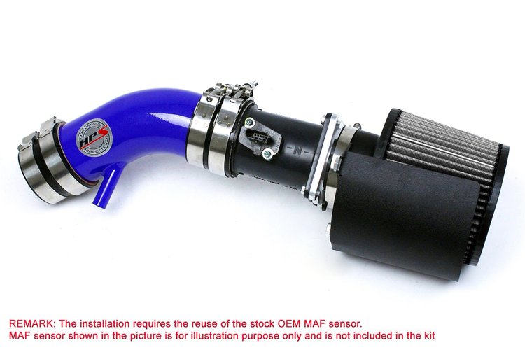 827-570BL Air Intake Kit, Increase HP & TQ, Heat Shield, High-Flow Performance Air Filter