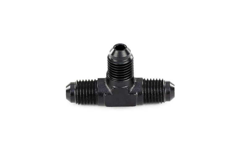 AN8244 Male AN Flare Tee Adapter, Joins Up To Three 37-Degree Flared Hoses Ends Or Tubes Together