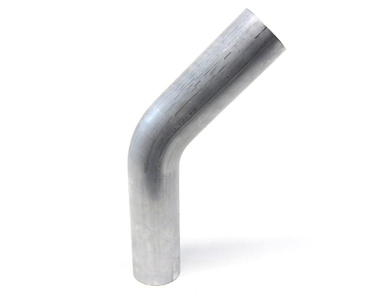 AT45-238-CLR-312 Aluminum Elbow Tube, 6061 Aluminum, 45-Degree Bend Elbow Tubing, 2 3/8 in. OD, Large Radius, 3 1/8 in. CLR