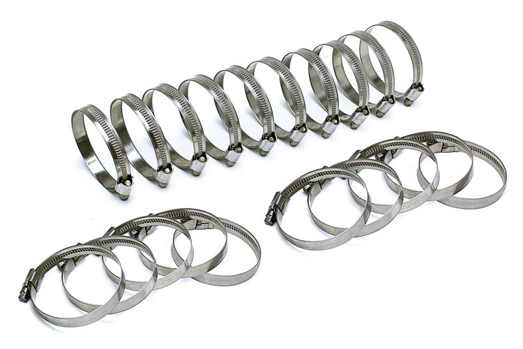 EMSC-8-12x20 Embossed Hose Clamp, Stainless Steel Embossed Hose Clamp, Size #3, Effective Range: 5/16 in.- 9/16 in., 20Pc