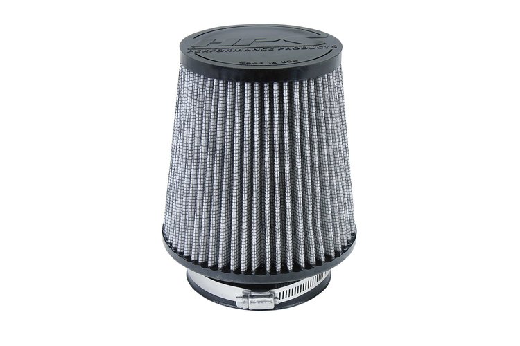 HPS-4300 Performance Air Filter, 4 in. Flange ID, 7-3/4 in. Height, Pre-Oiled & Reusable.