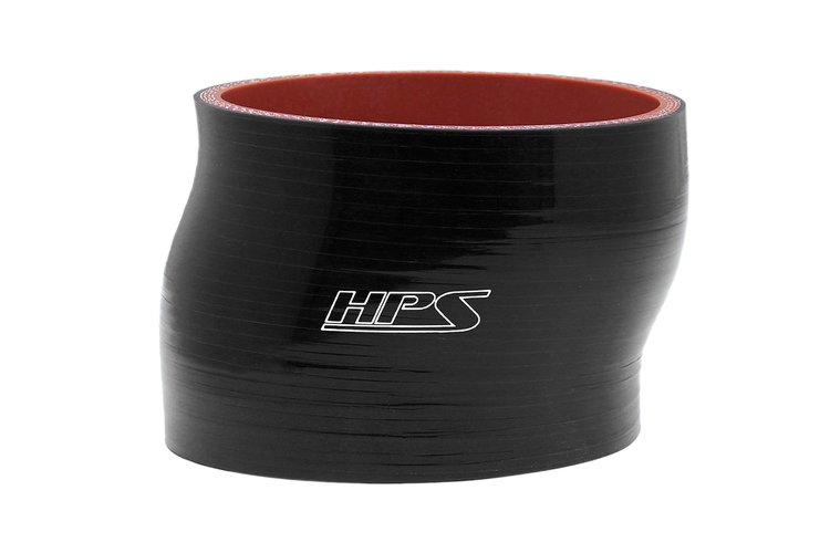 HTSOC-350-BLK Silicone Offset Coupler Hose, High-Temp 4-Ply Reinforced, 3-1/2 in. ID, 3 in. Long, Black
