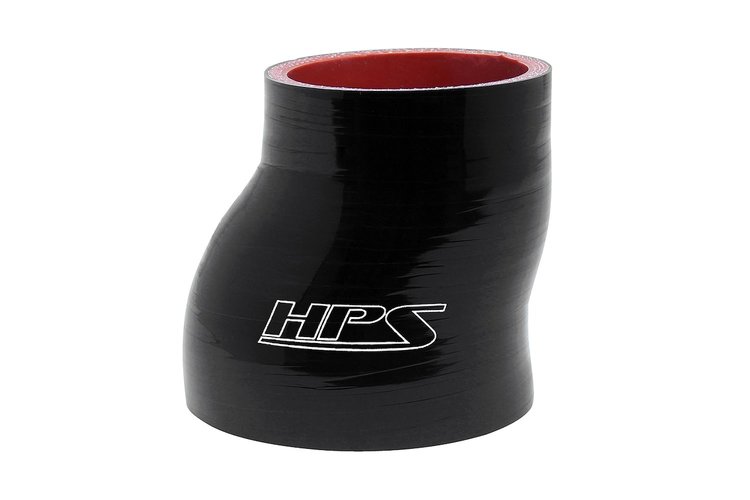HTSOR-238-275-BLK Silicone Offset Reducer, High-Temp Reinforced, 2-3/8 in. - 2-3/4 in. ID, 3 in. Long, Black