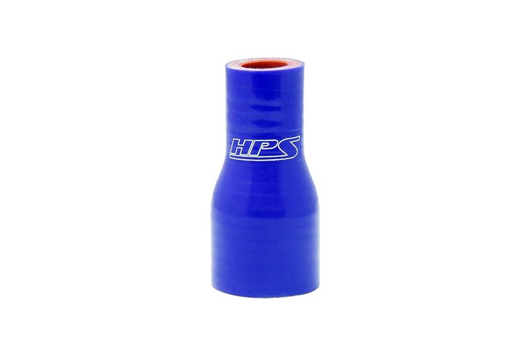 HTSR-100-200-BLUE Silicone Reducer Hose, High-Temp 4-Ply Reinforced, 1 in. - 2 in. ID, 3 in. Long, Blue
