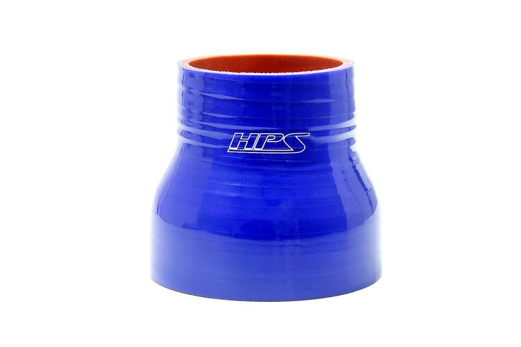 HTSR-200-250-BLUE Silicone Reducer Hose, High-Temp 4-Ply Reinforced, 2 in. - 2-1/2 in. ID, 3 in. Long, Blue