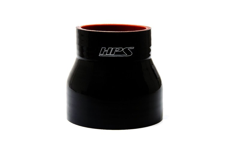 HTSR-300-450-L4-BLK Silicone Reducer Hose, High-Temp 4-Ply Reinforced, 3 in. - 4-1/2 in. ID, 4 in. Long, Black