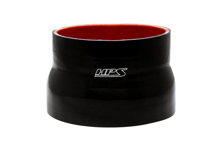 HTSR-425-450-L4-BLK Silicone Reducer Hose, High-Temp Reinforced, 4-1/4 in. - 4-1/2 in. ID, 4 in. Long, Black