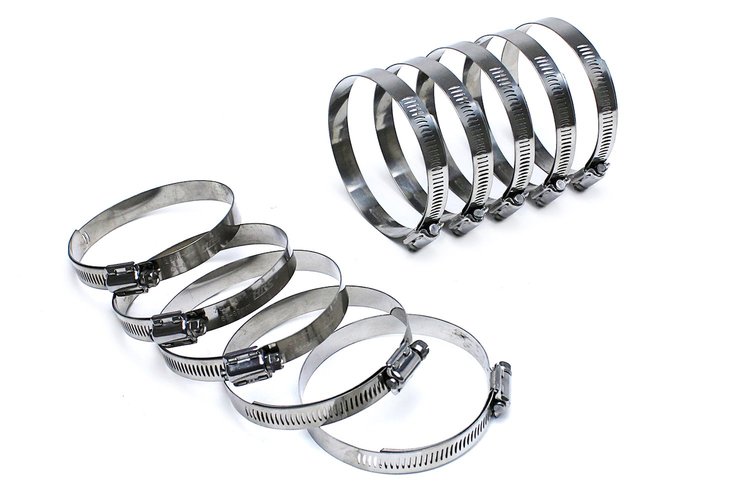 SSWC-130-152x10 Stainless Steel Worm Gear Hose Clamp, Effective Range: 5-5/8 in.- 6-1/2 in., 10Pc