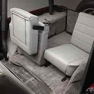 FOLD AND TUMBLE REAR SEAT SPLIT SEAT 76-95 JEEP CJ AND WRANGLER BLACK DRILLING REQUIRED FOR TJ 97-02