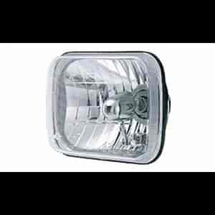 HEADLIGHT ASSEMBLY 165MM RECTANGULAR CONVERSION CAST HOUSING CLEAR GLASS LENS EACH MEETS DOT/SAE USE