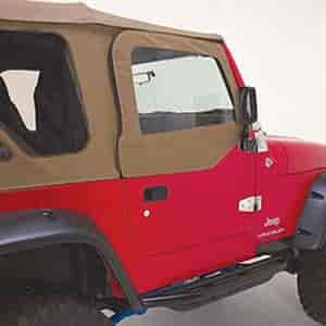 COMPLETE TOP FRAME AND HARDWARE 97-06 JEEP WRANGLER WITH SOFT UPPER DOORS DIAMOND KHAKI