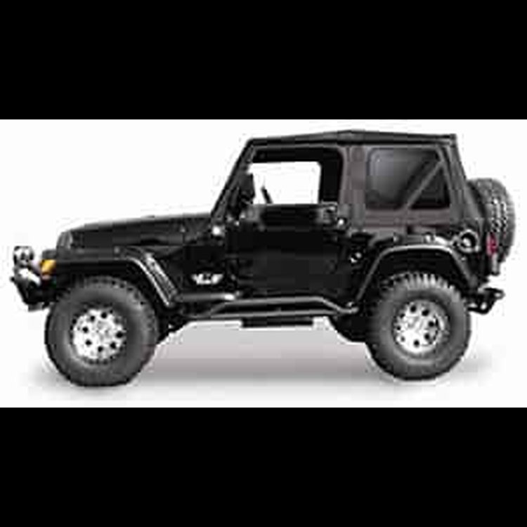 COMPLETE TOP FRAME AND HARDWARE 97-06 JEEP WRANGLER STEEL DOORS NO SOFT UPPER DOORS DIAMOND BLACK