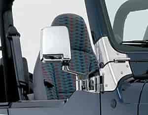 MIRROR RELOCATION BRACKETS 97-02 JEEP WRANGLER STAINLESS