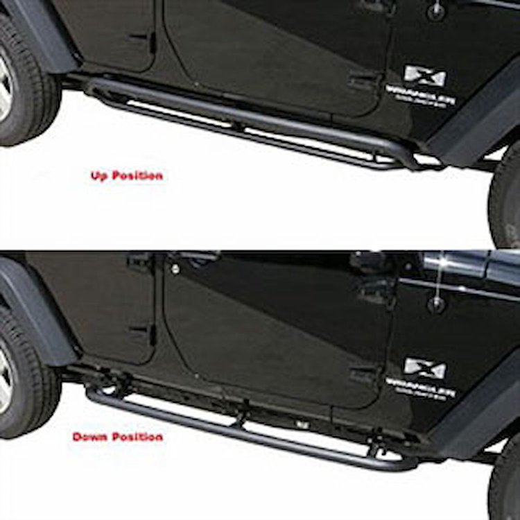 Retractable RockGuard Steps for 2007-2018 Jeep Wrangler JK Unlimited