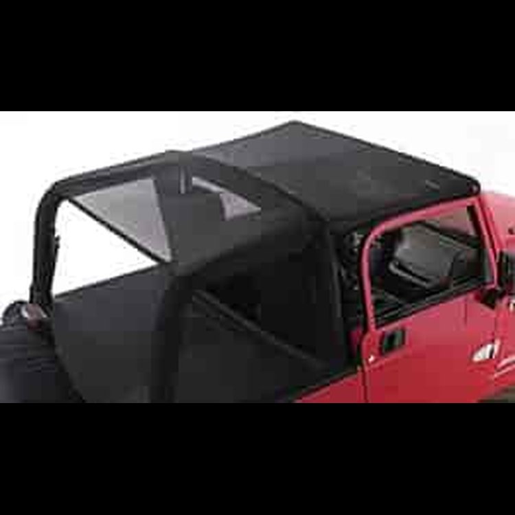 COMBO BRIEF/TOPPER JK 07-10 4DR BLACK MESH