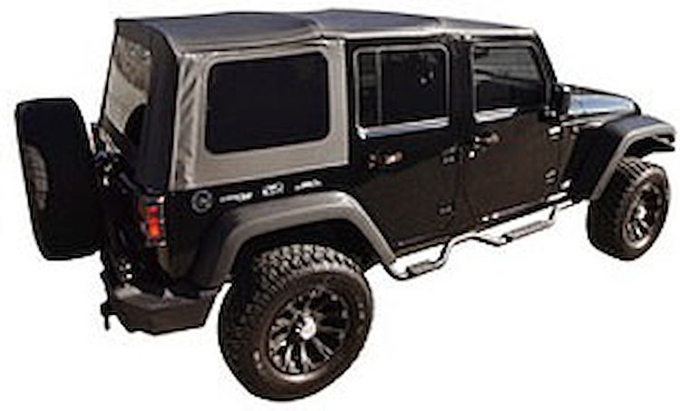 REPLACEMENT TOP JEEP WRANGLER 07-09 BLACK DIAMOND 4 DOOR