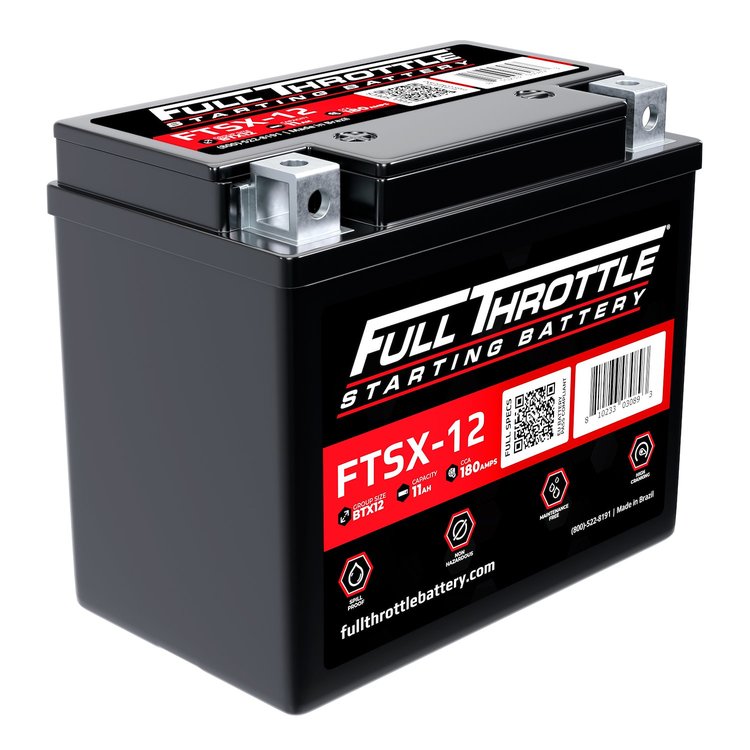 FTSX-12 FTS-Series Powersport AGM 12 V Battery, Group: BTX12, Terminal - Powersport Type 5