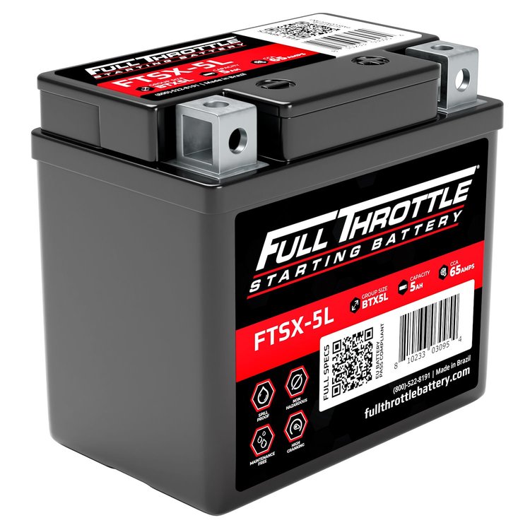 FTSX-5L FTS-Series Powersport AGM 12 V Battery, Group: BTX5L, 65 CCA, 5 AH, Terminal - Powersport Type 5