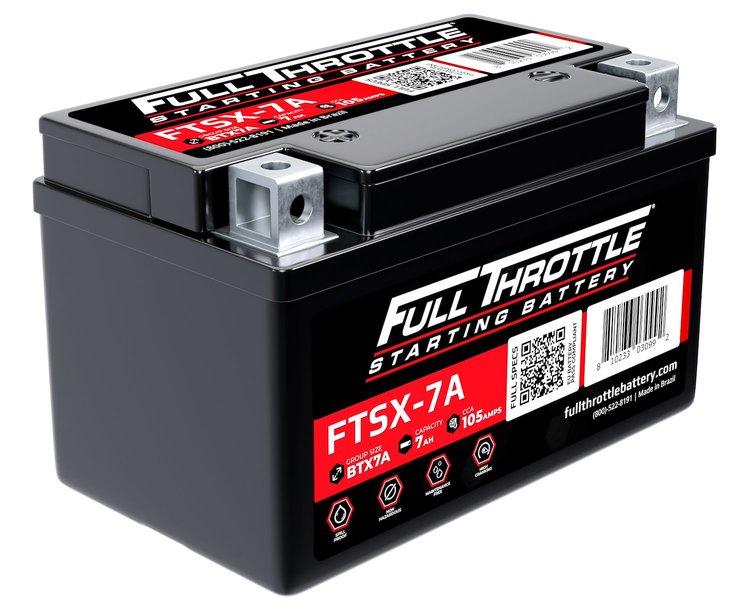 FTSX-7A FTS-Series Powersport AGM 12 V Battery, Group: BTX7A, 105 CCA, 7 AH, Terminal - Powersport Type 4