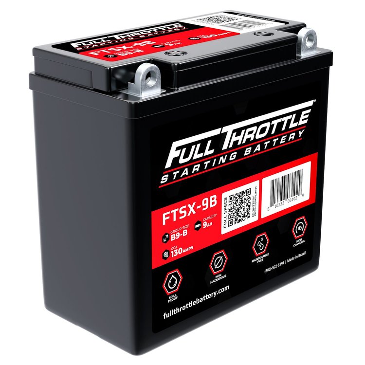FTSX-9B FTS-Series Powersport AGM 12 V Battery, Group: B7-A, Terminal - Powersport Type 6