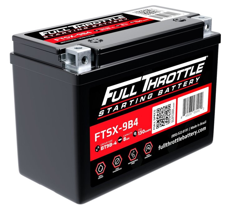 FTSX-9B4 FTS-Series Powersport AGM 12 V Battery, Group: BT9B-4, 130 CCA, 8 AH, Terminal - Powersport Type 11