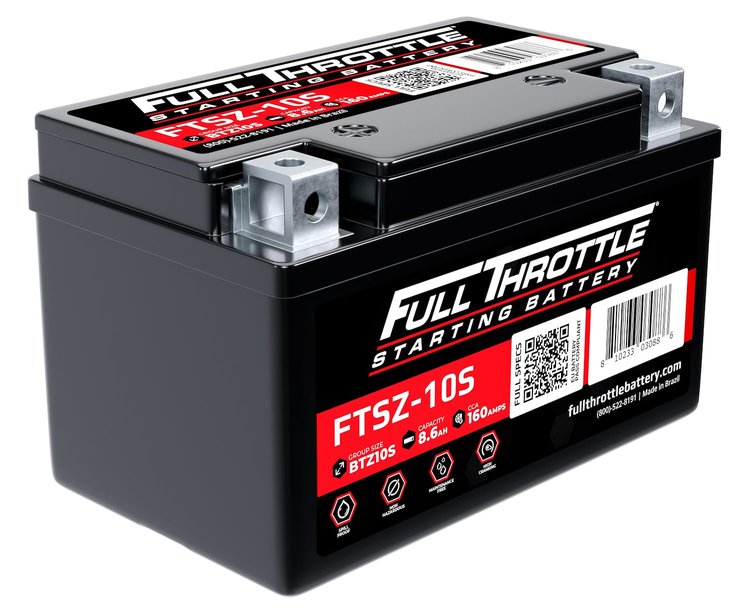 FTSZ-10S FTS-Series Powersport AGM 12 V Battery, Group: BTZ10S, 160 CCA 8.6 AH, Terminal - Powersport Type 11