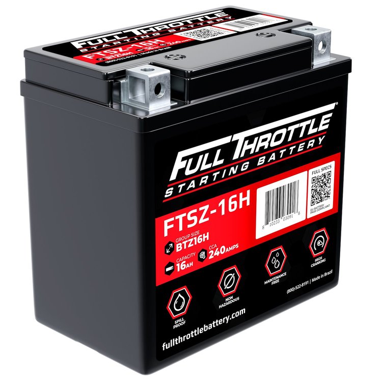 FTSZ-16H FTS-Series Powersport AGM 12 V Battery, Group: BTZ16H, 240 CCA, 16 AH, Terminal - Powersport Type 5