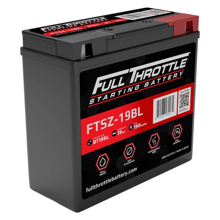 FTSZ-19BL FTS-Series Powersport AGM 12 V Battery, Group: BT19BL, Terminal - Powersport Type 10