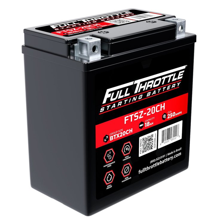 FTSZ-20CH FTS-Series Powersport AGM 12 V Battery, Group: BTX20CH, 250 CCA, 18 AH, Terminal - Powersport Type 4