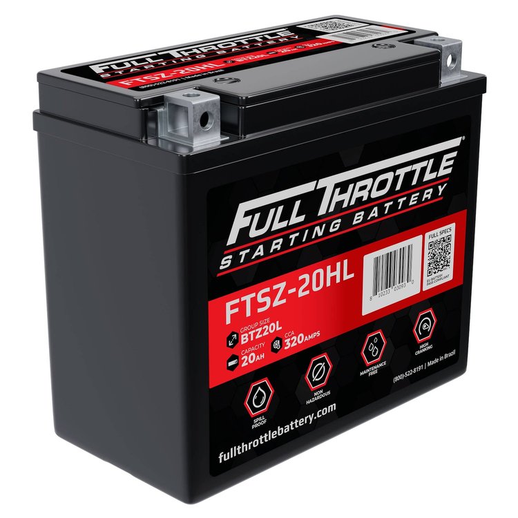 FTSZ-20HL FTS-Series Powersport AGM 12 V Battery, Group: BTZ20L, Terminal - Powersport Type 4